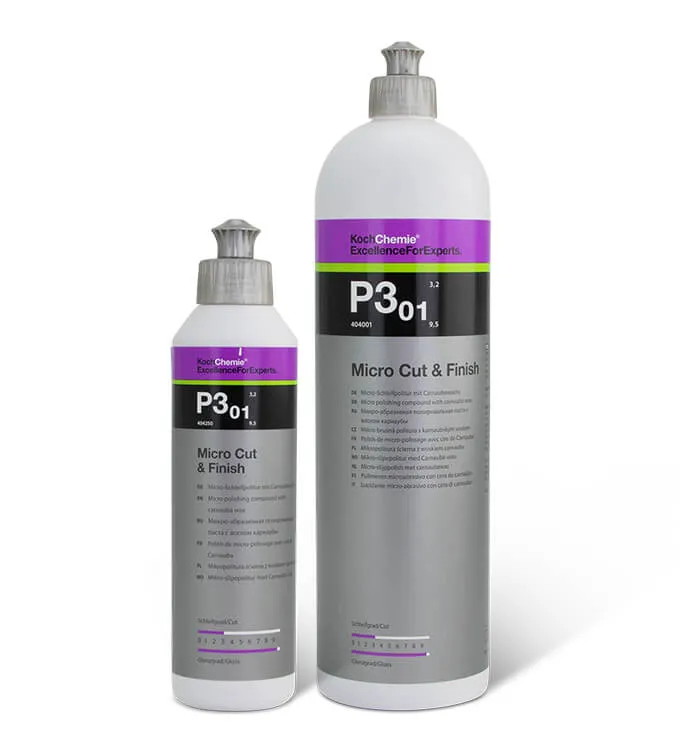 Koch Chemie Micro Cut & Finish P3.01 Politur mit Carnaubawachs - 250ml, 1L