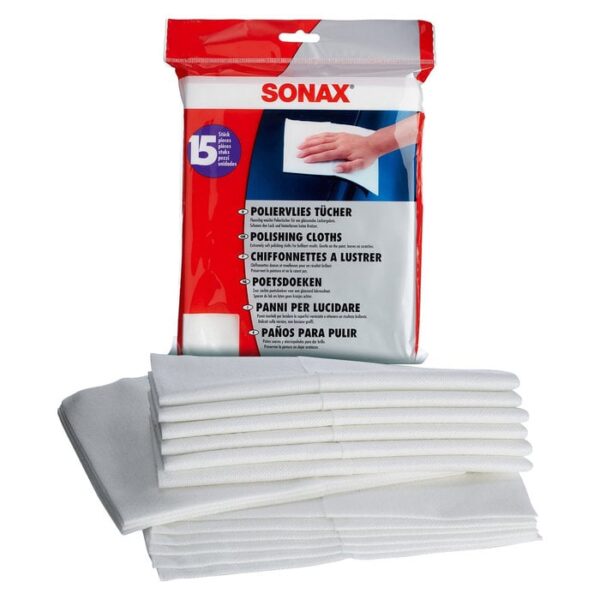 Sonax Poliervlies Tücher, Verpackungsinhalt 15 Stück