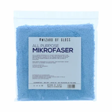 Wizard of Gloss All Purpose Hero Edgeless 2-Seiten Allroundtuch 360GSM 40x40cm Blau